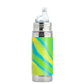 Termobutelka z ustnikiem niekapkiem 260 ml, niebieska swirl, Pura