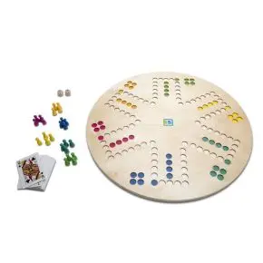 BS Toys, 2w1 drewniany Chińczyk z kartami / Gęś
