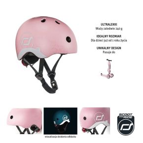 SCOOTANDRIDE Kask XXS-S dla dzieci 1-5 lat Rose Cat