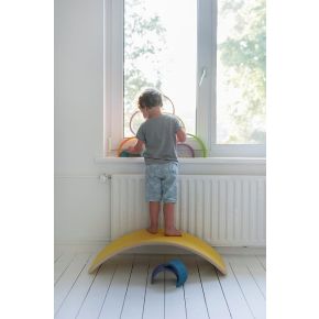 Deska do balansowania Original bielona z filcem, Baby Mouse, Wobbel