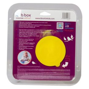 Silikonowa miseczka z przyssawką i łyżeczką, Lemon Sherbet, b.box