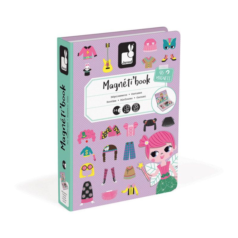 Magnetyczna układanka Kostiumy Dziewczynka Magnetibook Janod