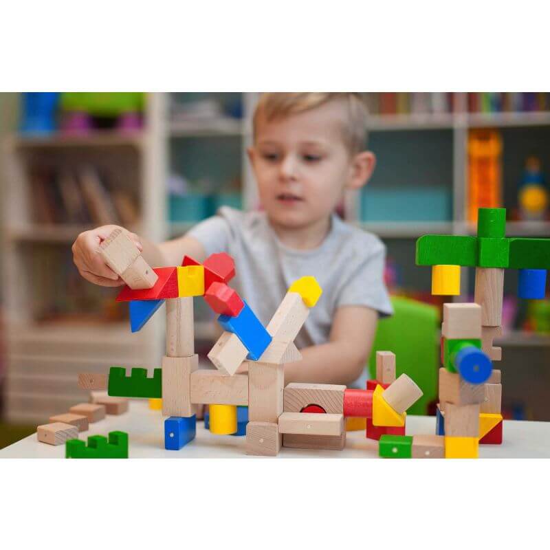 Drewniane Klocki Magnetyczne Kooglo K3050C Basic Color