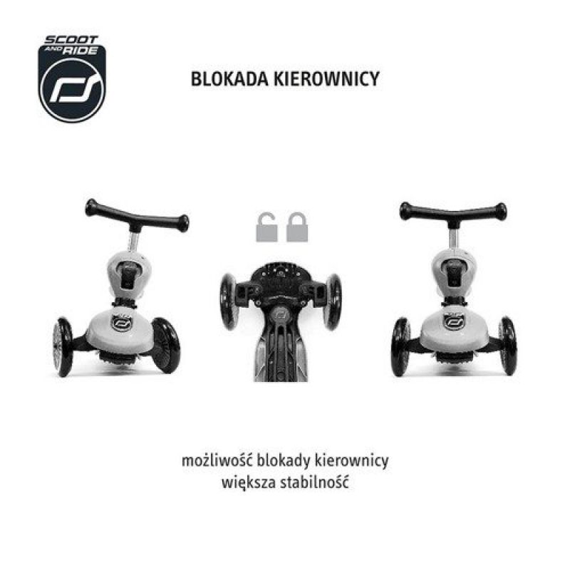 Hulajnoga i jeździk 2 w 1 - SCOOTANDRIDE Highwaykick 1 2w1 Steel